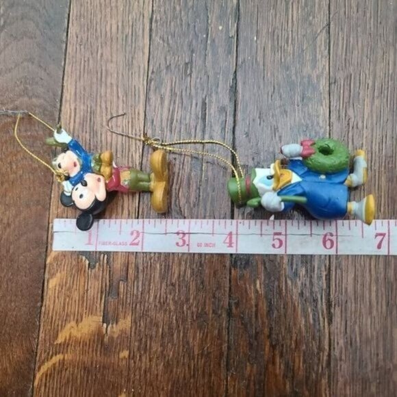 Vintage 1992 Avon Disney A Christmas Carol Set of 2 Ornaments Mickey Mouse - Picture 7 of 8